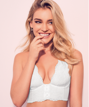 Load image into Gallery viewer, SuperBoost Lace Deep V Bra 7718 - White
