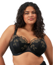 Load image into Gallery viewer, Teagan EL302615 Padded Half Cup Bra - Black/Almond