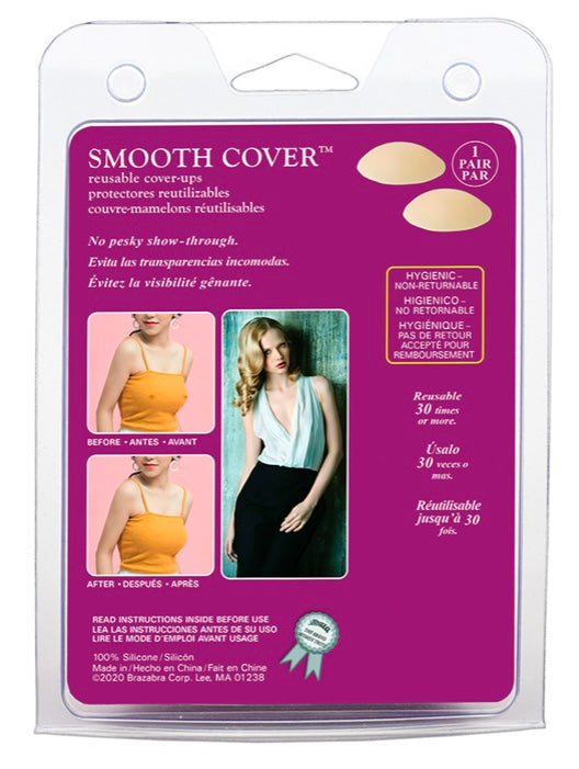 Smooth Cover Reusable Silicone Nipple Concealers available in 2 sizes