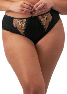 Teagan High Leg Brief EL302653 Black/Almond