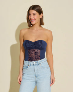 Clancy Bustier - Navy Blue