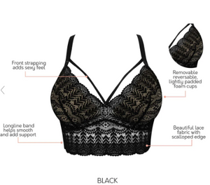 Mia P5951 Non-wire bralette / Black