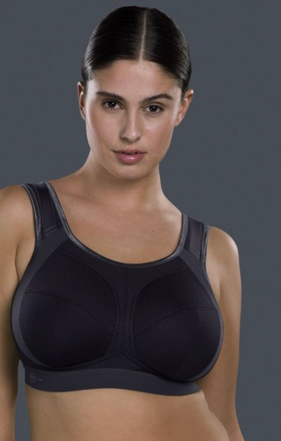 Extreme Control Plus-5567 Sports Bra -Black/Anthracite – The Full Cup